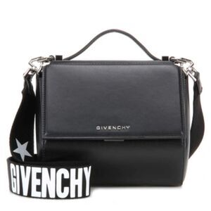 Authentic Givenchy Black Leather Top Handle Crossbody Mini Bag